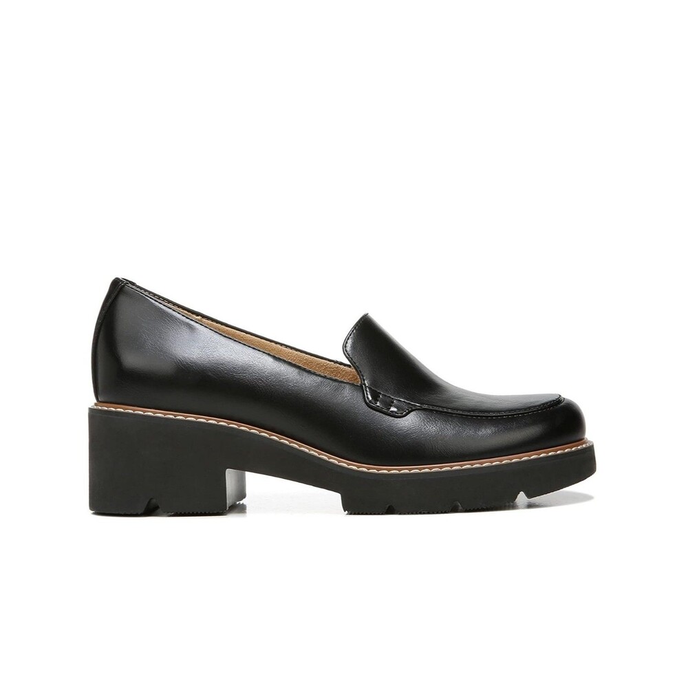 Naturalizer Womens 8 M Black Cabaret Faux Leather Slip On Loafers NIB QZ9